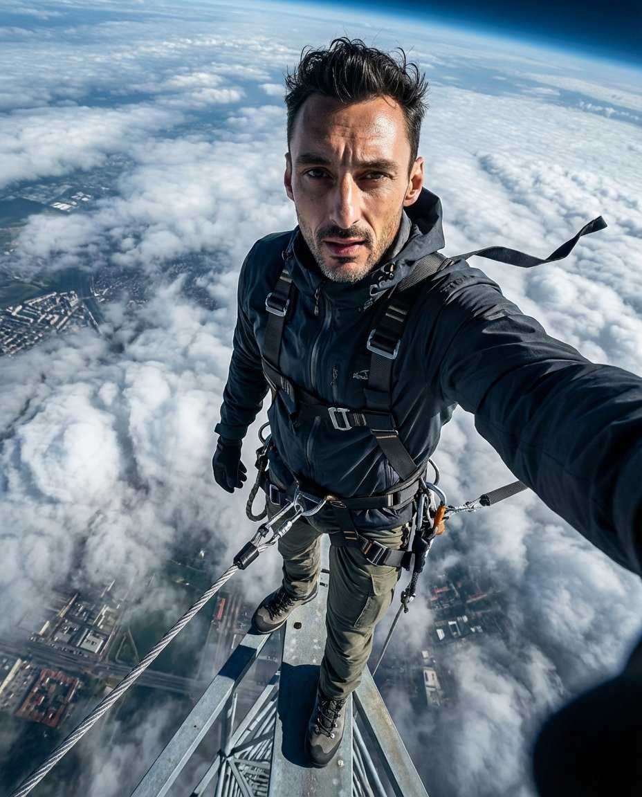 Himmelhohes Selfie