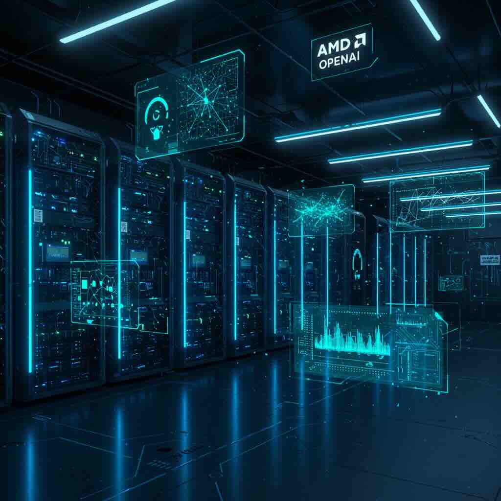 OpenAI, AMD에 투자하여 6기가와트 칩 대규모 계약 체결, 5년간 수백억 달러 가치